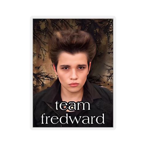 Team Edward Sticker Twilight Merch Edward Cullen Kiss Cut