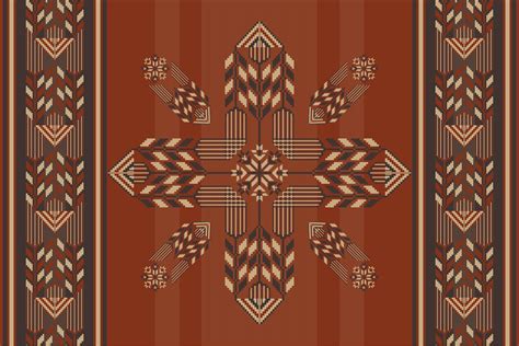 Ethnic Geometric Floral Stripes Pattern Graphic By Parinya Maneenate