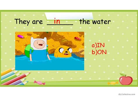 In or On?: English ESL powerpoints