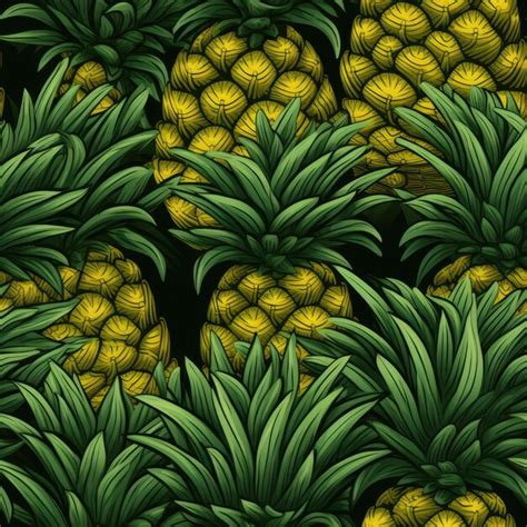 Premium Photo Seamless Pattern Of Pineapple