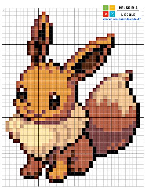 Flareon Pokemon Evoli Pixel Art Pokemon Pixel Art Et Pixel Art Facile