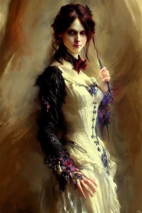 Victorian Gothic Lady Painting By Daniel Gerhartz Stable Diffusion