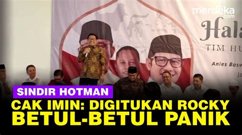 Cak Imin Sindir Hotman Paris Panik Kalut Usai Disentil Rocky Gerung