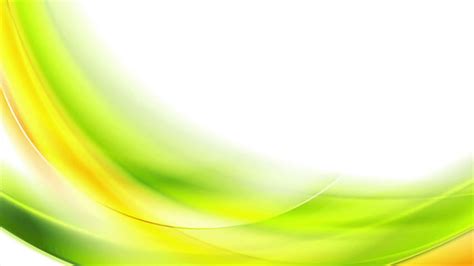 Bright Green Orange Blurred Abstract Waves On White Backgrounds