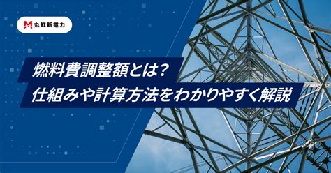 燃料費調整額とは？仕組みや計算方法をわかりやすく解説 丸紅新電力