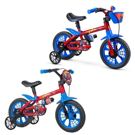 Bicicleta Infantil Menino 3 Anos - Bicicleta Infantil Menino 3 a 5 Anos Aro 12 Homem Aranha Nathor - Lojas ...