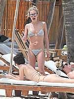 Kristin Cavallari In A Striped Bikini In Tulum