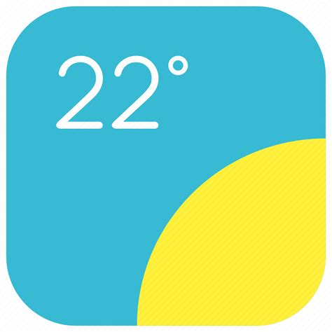 App Climate Forecast Summer Sunny Temperature Weather Icon