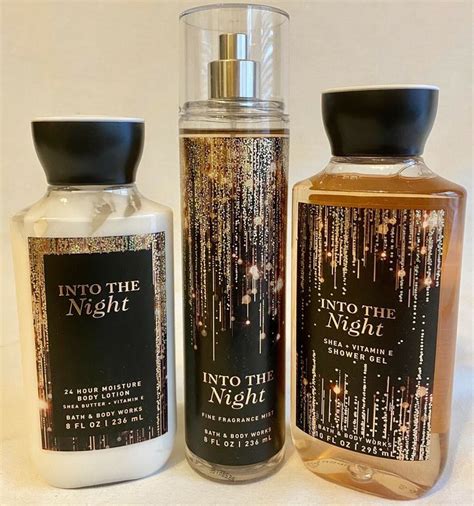 Into The Night Bath Body Works Lotion Shower Gel Wash Spray Mist Pc