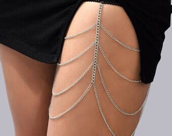 Dainty Thigh Chain Etsy