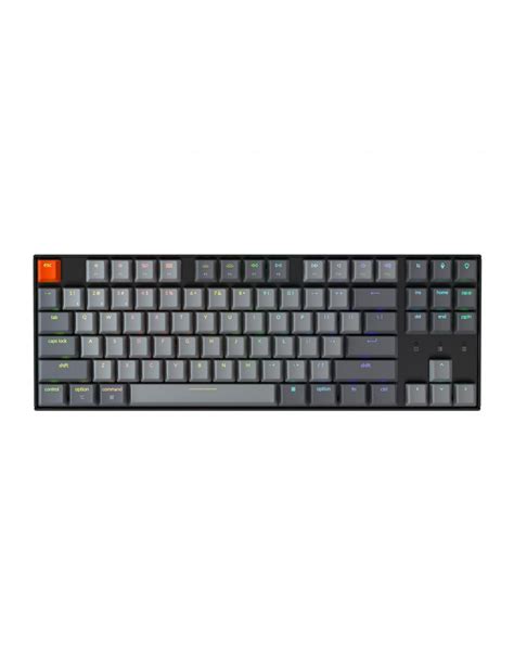 Геймърска механична клавиатура Keychron K8 TKL Hot Swappable Gateron Blue Switch RGB LED Plastic