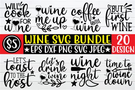 Wine Svg Bundle Bundle · Creative Fabrica