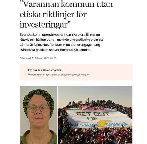 Dagens Samh Lle Bild Artikel Tidigare Emmaus Stockholm