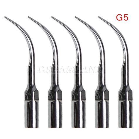 5pcs Dental Ultrasonic Scaler Scaling Tips G5 Fit Woodpecker Ems