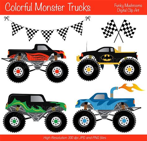 Monster Jam Truck Clip Art - TRUCKS