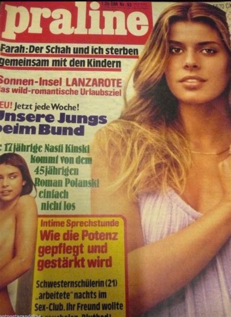 Nastassja Kinski Covers Praline Magazine Germany 21 December 1978