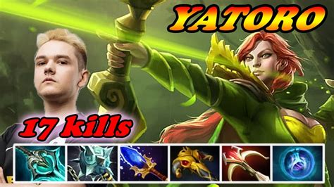 Yatoro Windranger Carry 17 Kills DPS Battle Vs Lina Carry Dota 2