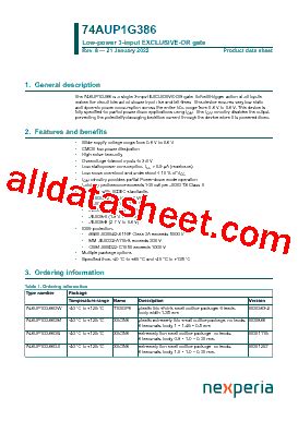 74AUP1G386 Datasheet PDF Nexperia B V All Rights Reserved