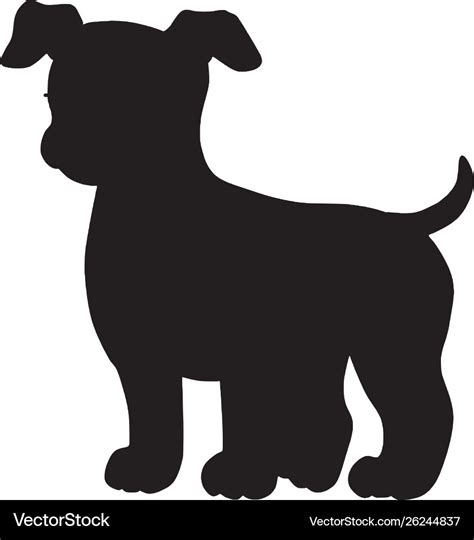 Puppy Silhouette Royalty Free Vector Image Vectorstock