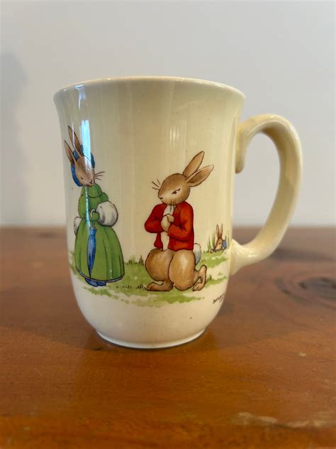 Royal Doulton Bunnykins Beaker Signed Barbara Vernon Etsy Uk