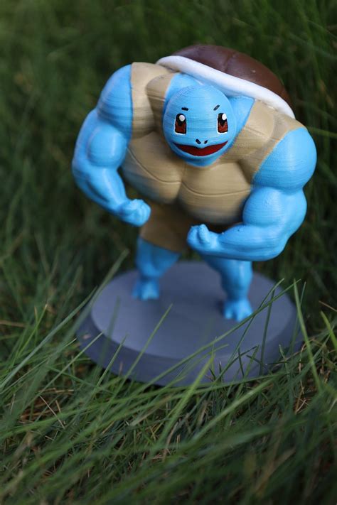 5 Buff Squirtle Figure Hand Painted Statue Etsy