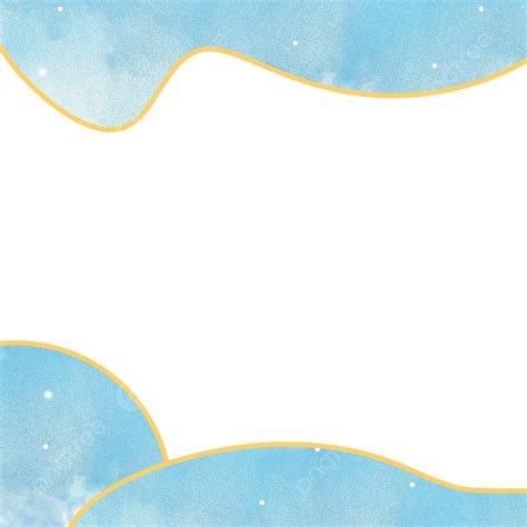 Gold Glitter Stroke PNG Image, Abstract Blue Glitter Wave Border With ...