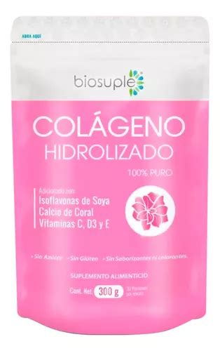 Biosuple Colágeno Hidrolizado 100 Puro 300g Sin sabor MercadoLibre