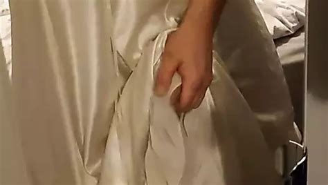 Crossdresser In Satin Nightgown And Robe Nude Pics Xhamster