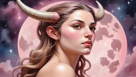 Premium Photo Zodiac Sign Taurus A Woman With Horns