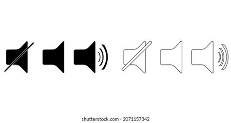 Speaker Icon Set Volume Icon Vector Stock Vector Royalty Free