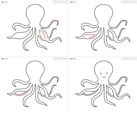 Fpencil: How to draw Octopus for kids step by step