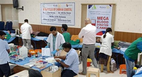 Rotary Club S Blood Donation Camp In Chennai Units Of Blood