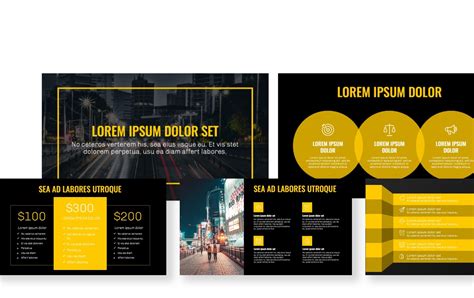 OSLO PROFESSIONAL DARK YELLOW FREE POWERPOINT TEMPLATE - Slides Gallery