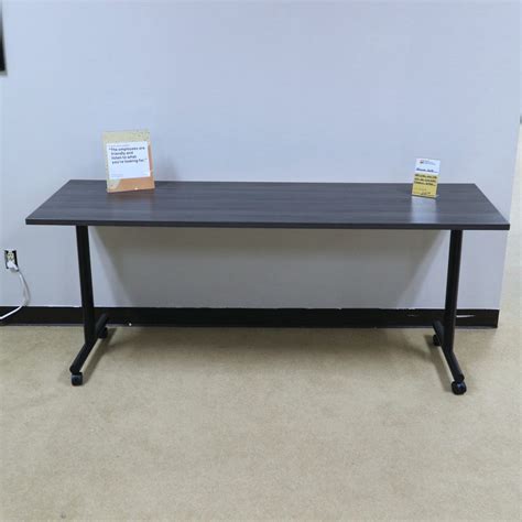 New – 72″ Wide Coastal Grey Training Table with Wheels – Office ...