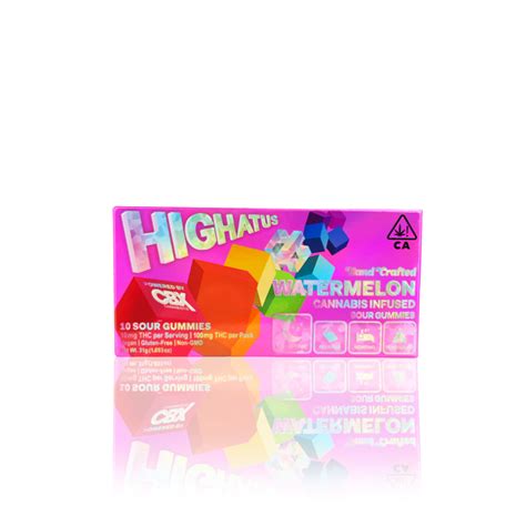 HIGHATUS Edible Watermelon 10 Pack Sour Gummies