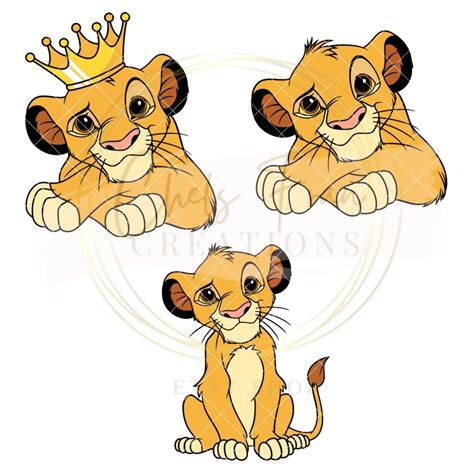 Baby Simba Svg Bundle SVG PNG DXF Files Cricut Silhouette Etsy UK