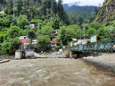 Beautiful View Of Kutton Waterfall Neelum Valley Kashmir Kutton