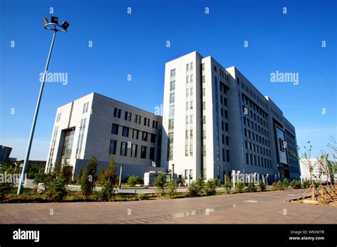 View of the Ordos Finance Building in Kangbashi, known as the Ghost ...