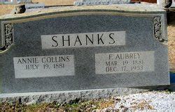 F Aubrey Shanks M Morial Find A Grave