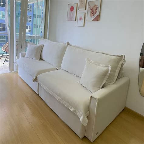 Sofá Cama Ágata 180m Sofá Sem Caixa E Molas Ensacadas Dallu Decor