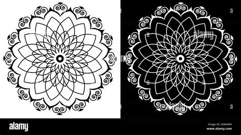 Indian Traditional And Cultural Festive Rangoli Mandala Design Concept