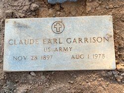 Claude Earl Garrison 1897 1978 Mémorial Find a Grave