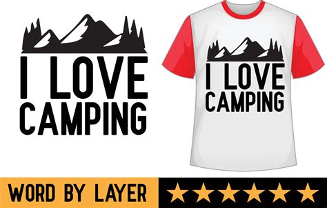 I Love Camping Svg T Shirt Design 20915727 Vector Art At Vecteezy