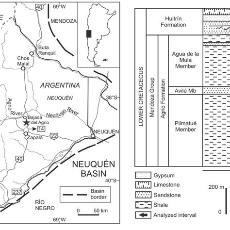 1 Map of the Neuquén Basin and its position in Argentina See location