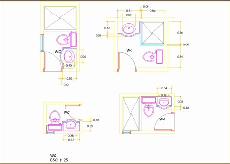 Disposicion Ba Os En Autocad Descargar Cad Gratis Kb Bibliocad