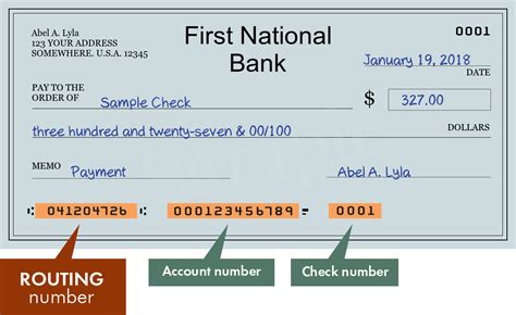 041204726 — Routing Number of First National Bank in Bellevue