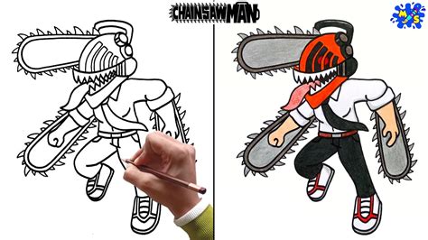 Chainsaw Man Drawing How To Draw Chainsaw Man Full Body Step By Step