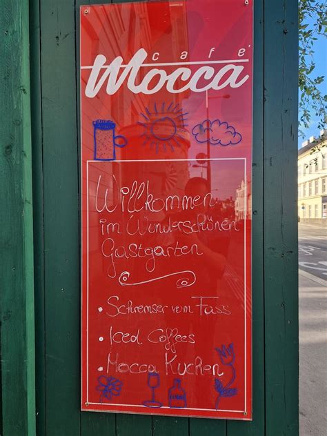 Speisekarte von Café Bar Mocca Wien Gersthofer Straße 2a S Bahn Gesrthof