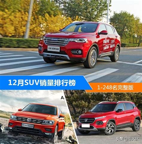 2018年12月suv銷量排行榜1 248名完整版，你的愛車排第幾名呢？ 每日頭條