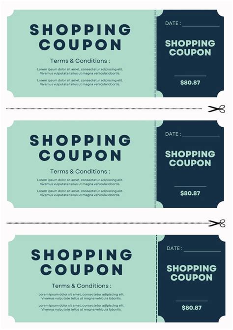 Free Printable Customizable Coupon Templates Canva